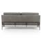 Lilian Modern Classic Grey Leather Grey Iron Sofa - 74&quot;