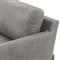 Lilian Modern Classic Grey Leather Grey Iron Sofa - 74&quot;