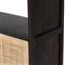Corazon Global Baazar Black Acacia Wood Mango Woven Cane Open Back Bookcase