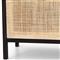 Corazon Global Baazar Black Acacia Wood Mango Woven Cane Open Back Bookcase
