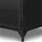 Katren Industrial Loft Black Metal Clear Tempered Glass 2 Door Sideboard