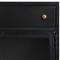 Katren Industrial Loft Black Metal Clear Tempered Glass 2 Door Sideboard