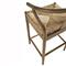 Zhuri Coastal Beach Dark Brown Oak Wood Frame Woven Seat Wishbone Counter Stool