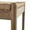 Zhuri Coastal Beach Dark Brown Oak Wood Frame Woven Seat Wishbone Counter Stool