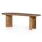 Paris Rustic Lodge Light Brown Acacia Wood Oval Dining Table - 94&quot;
