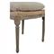 Emberly French Beige Cushion Grey Pine Wood Cane Burlap Nailhead Side Chair