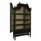 Bien French Clear Glass Black Wood 2 Door Display Case China Cabinet
