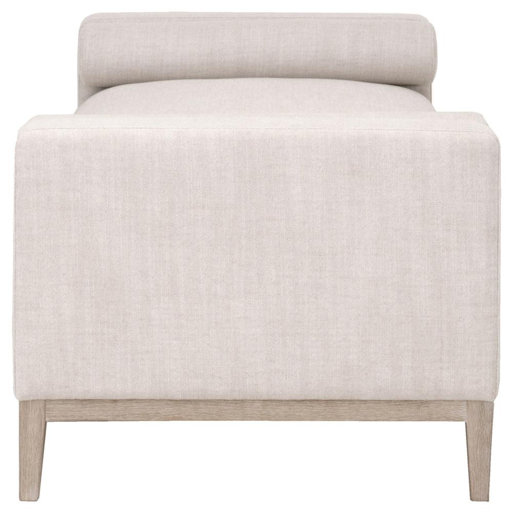 Kelly Modern Classic Grey Upholstered Natural Grey Oak Frame Daybed|