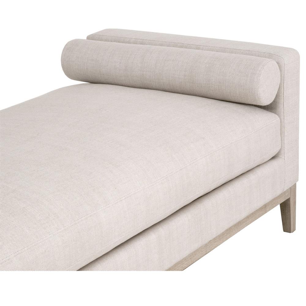 Kelly Modern Classic Grey Upholstered Natural Grey Oak Frame Daybed|