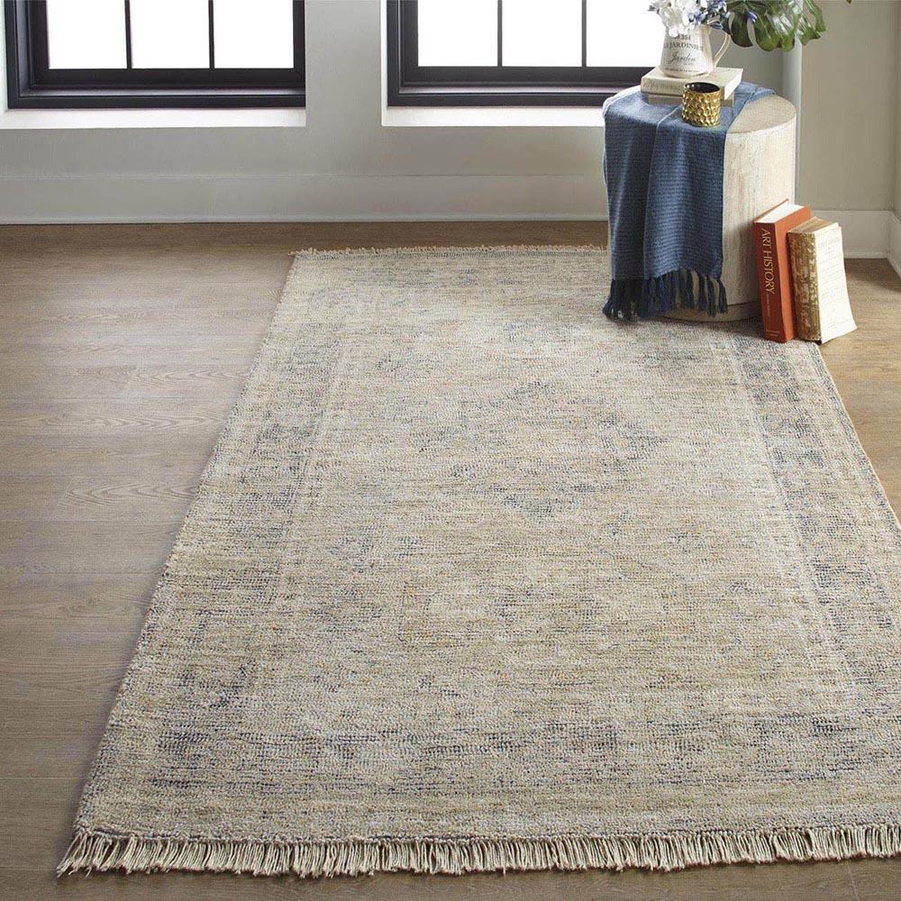 Lily Global Bazaar Brown Wool Geometric Patterned Rug - 3'6