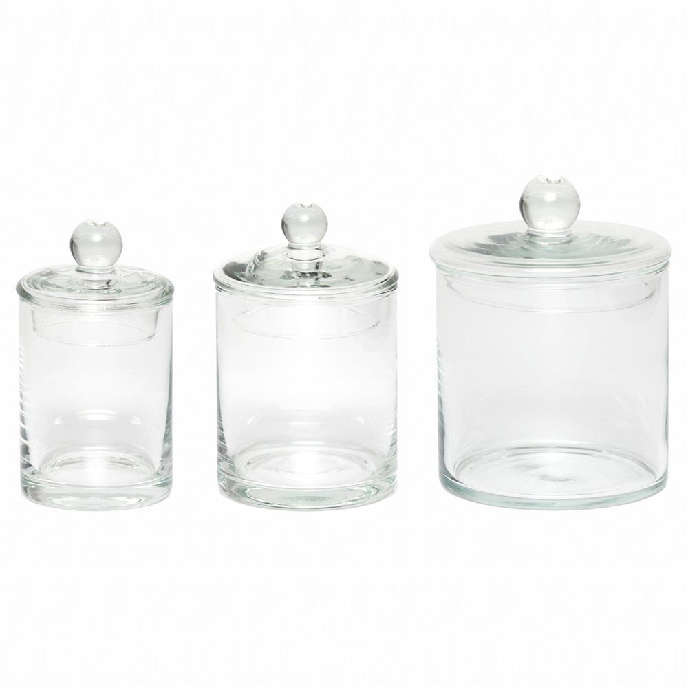 Pigeon and Poodle Darby Modern Classic Clear Glass Canister - Small|