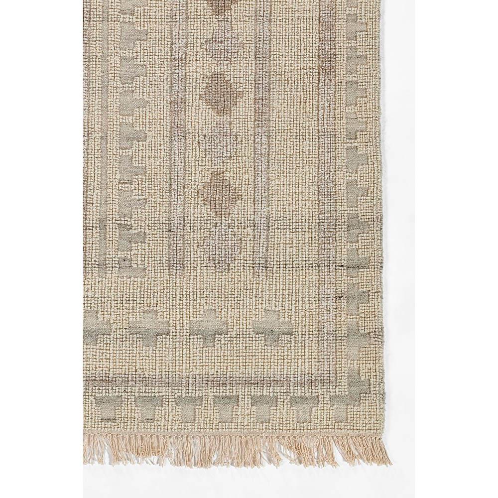 Teo Coastal Beach Cream Wool Geometric Patterned Rug - 3'6"x5'6"|
