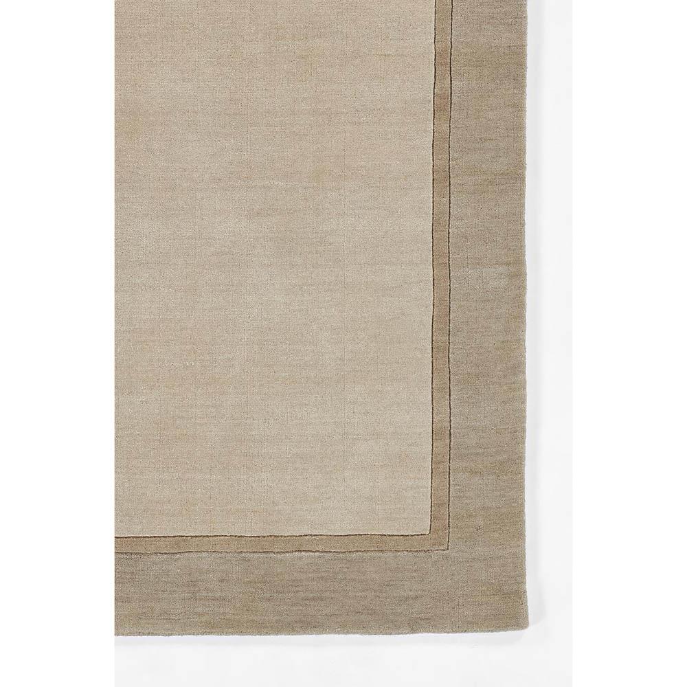 Luka Modern Classic Taupe Wool Border Solid Rug - 3'6"x5'6"|
