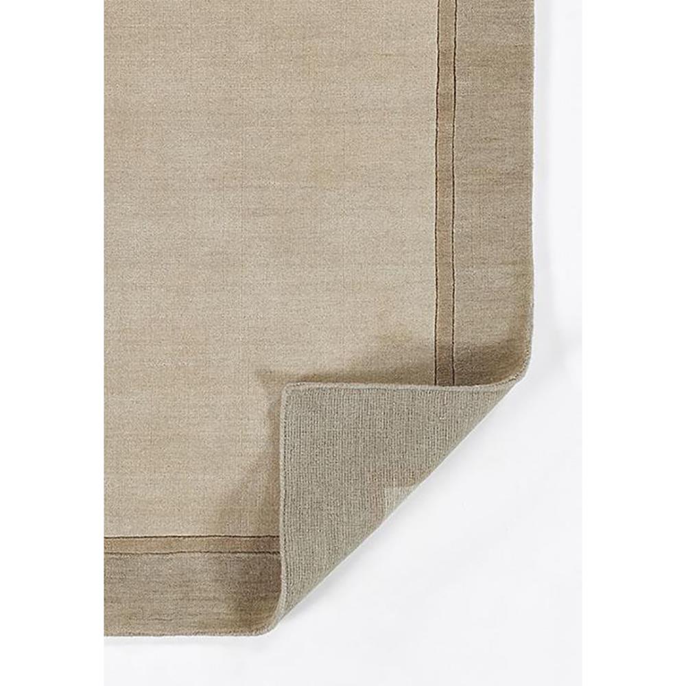 Luka Modern Classic Taupe Wool Border Solid Rug - 3'6"x5'6"|