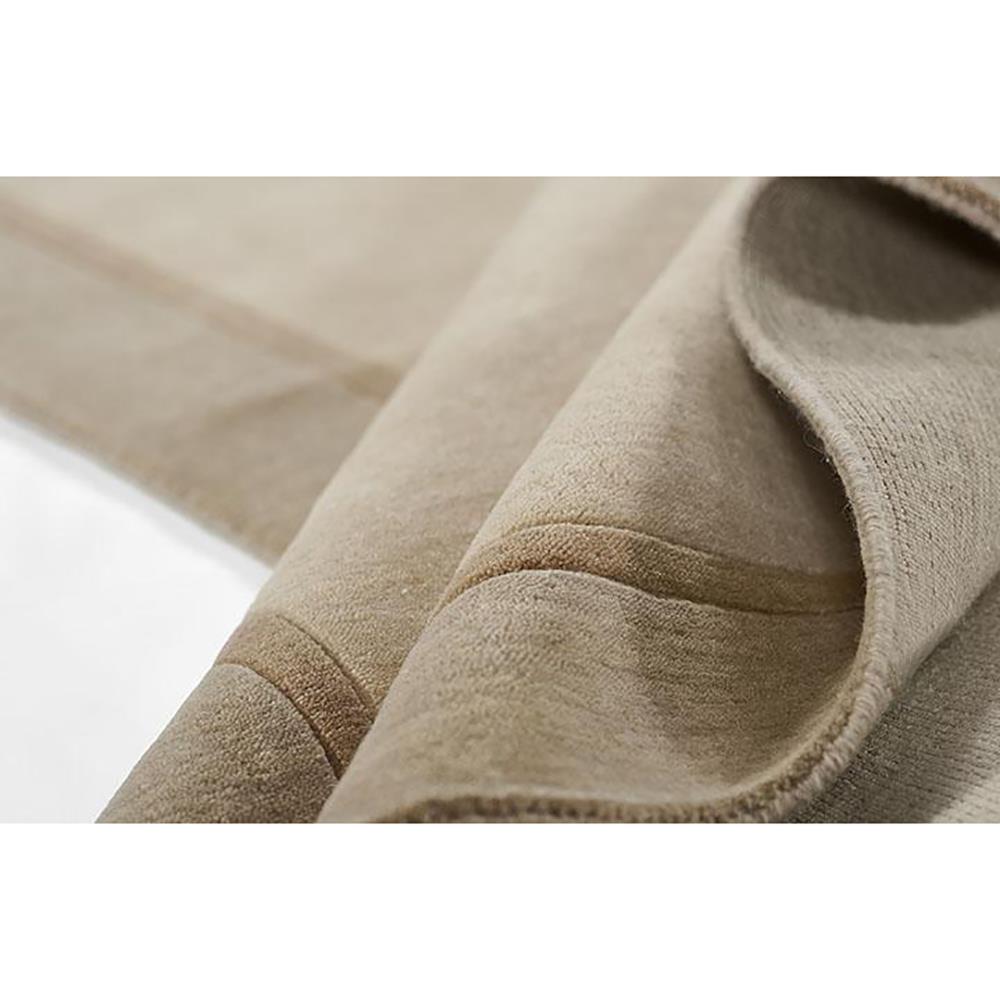 Luka Modern Classic Taupe Wool Border Solid Rug - 3'6"x5'6"|