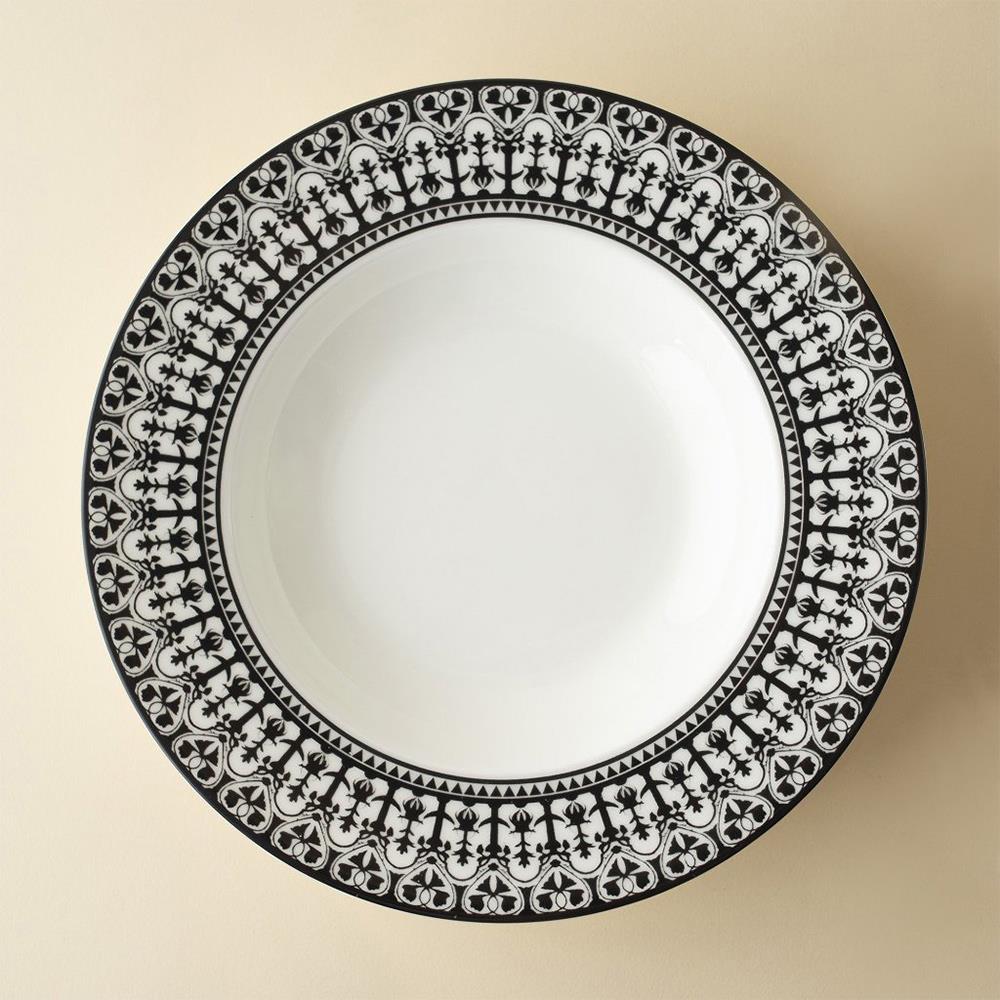 Casablanca Global Bazaar Black Porcelain Soup Bowl|
