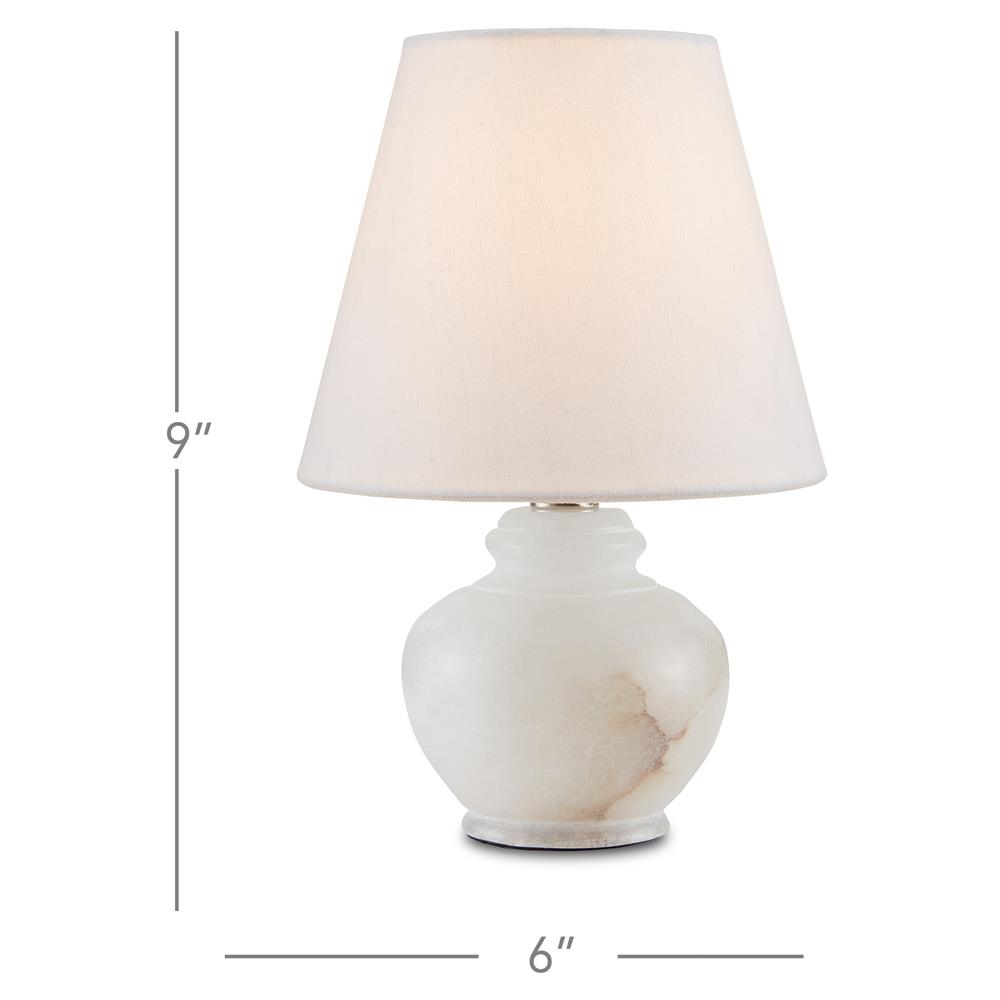 Pemrose Traditional  Natural Alabaster Mini Bedside Table Lamp|