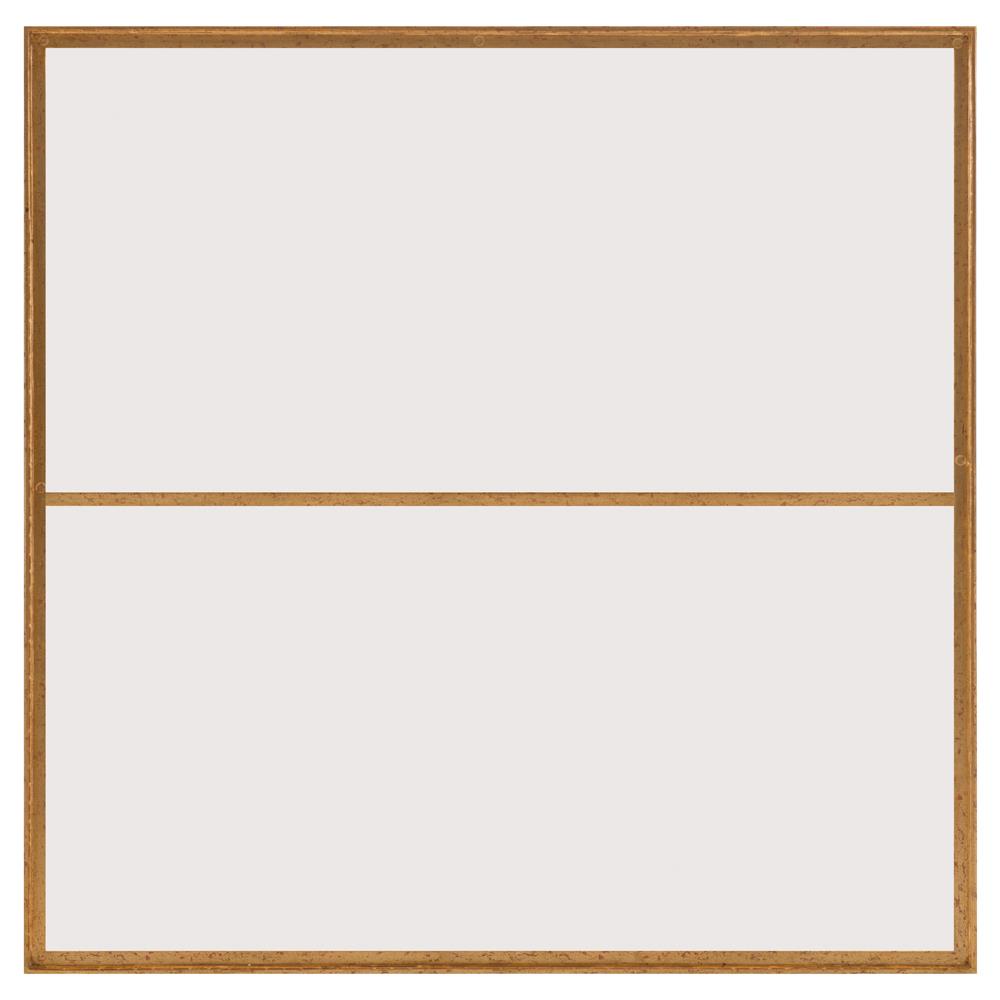 Century Logan Modern Clear Tempered Glass Brass Metal Square Coffee Table|