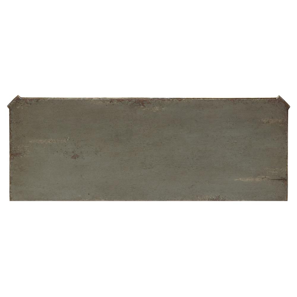 Century Corbett French Grey Wood Gold Leaf Brass Accent 3 Drawer Bachelor Chest|