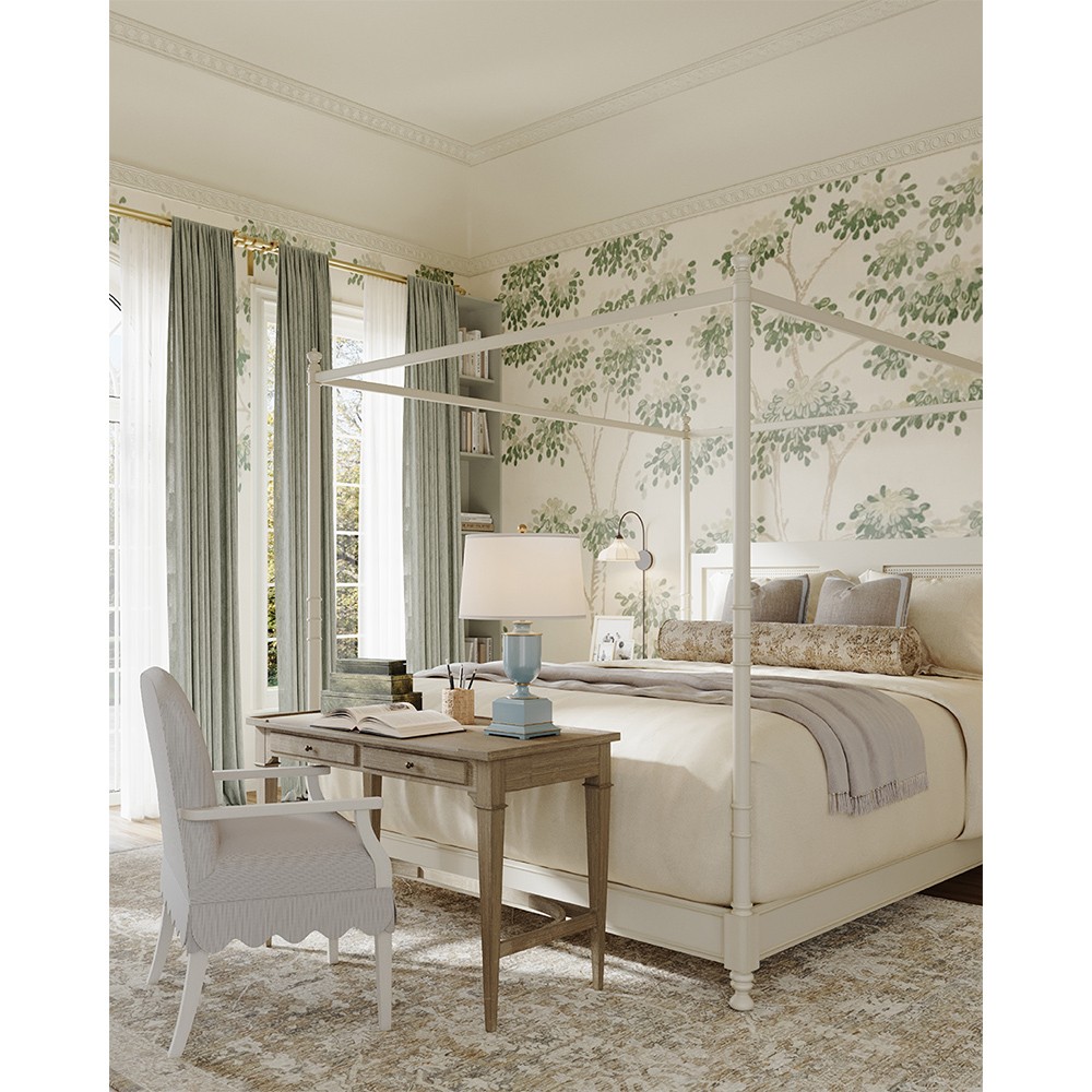 Tahoe French Country Vintage Brown 2 Drawer Desk|