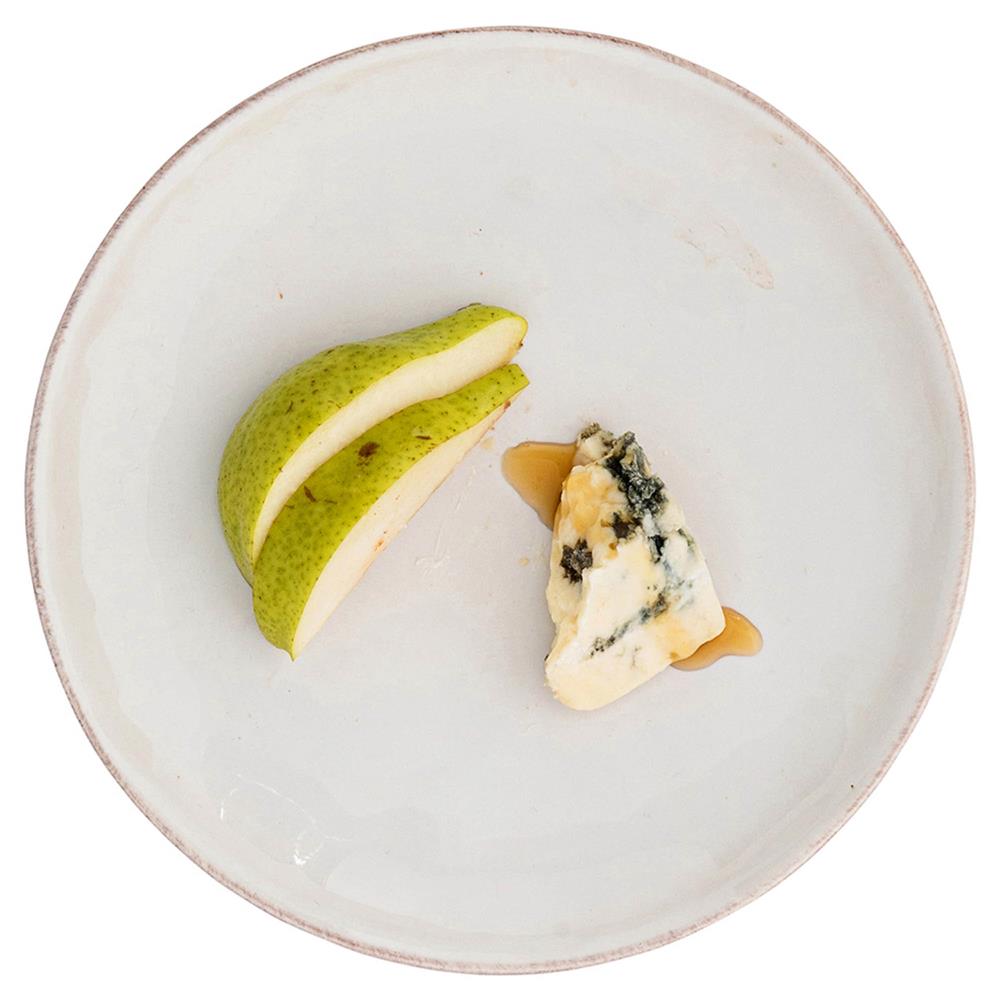 Juliska Puro Modern Classic Whitewash Ceramic Coupe Cocktail Plate|