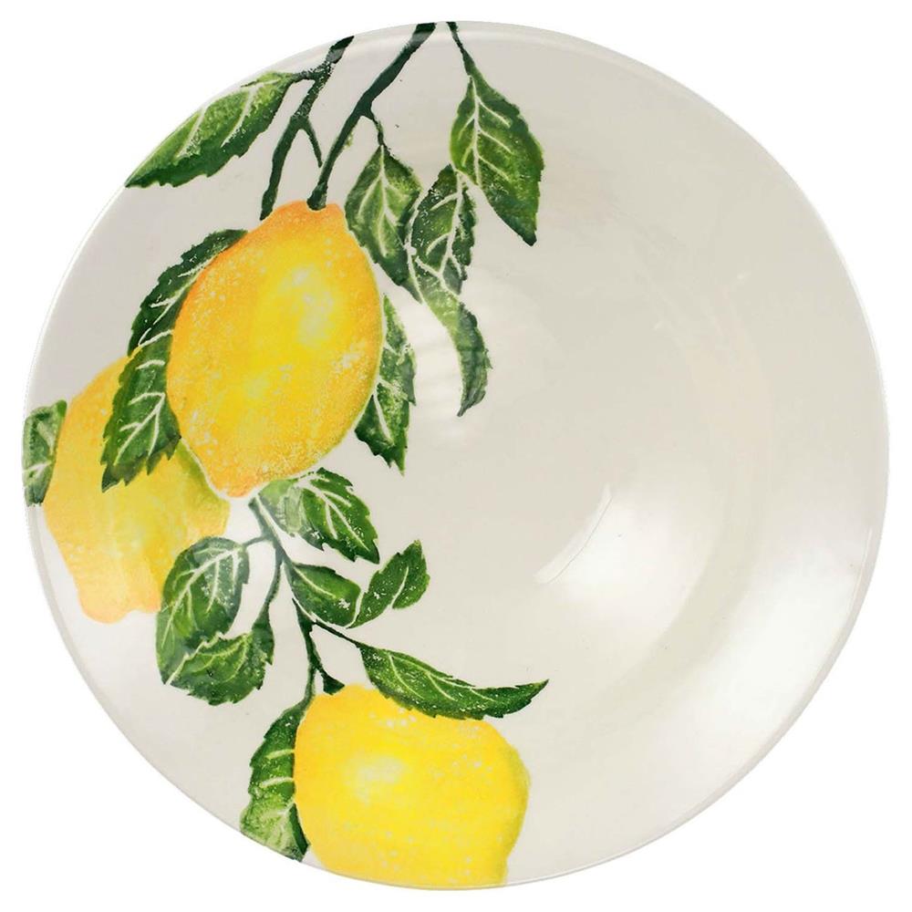 Limoni Modern Classic White Stoneware Serving Bowl - Medium|