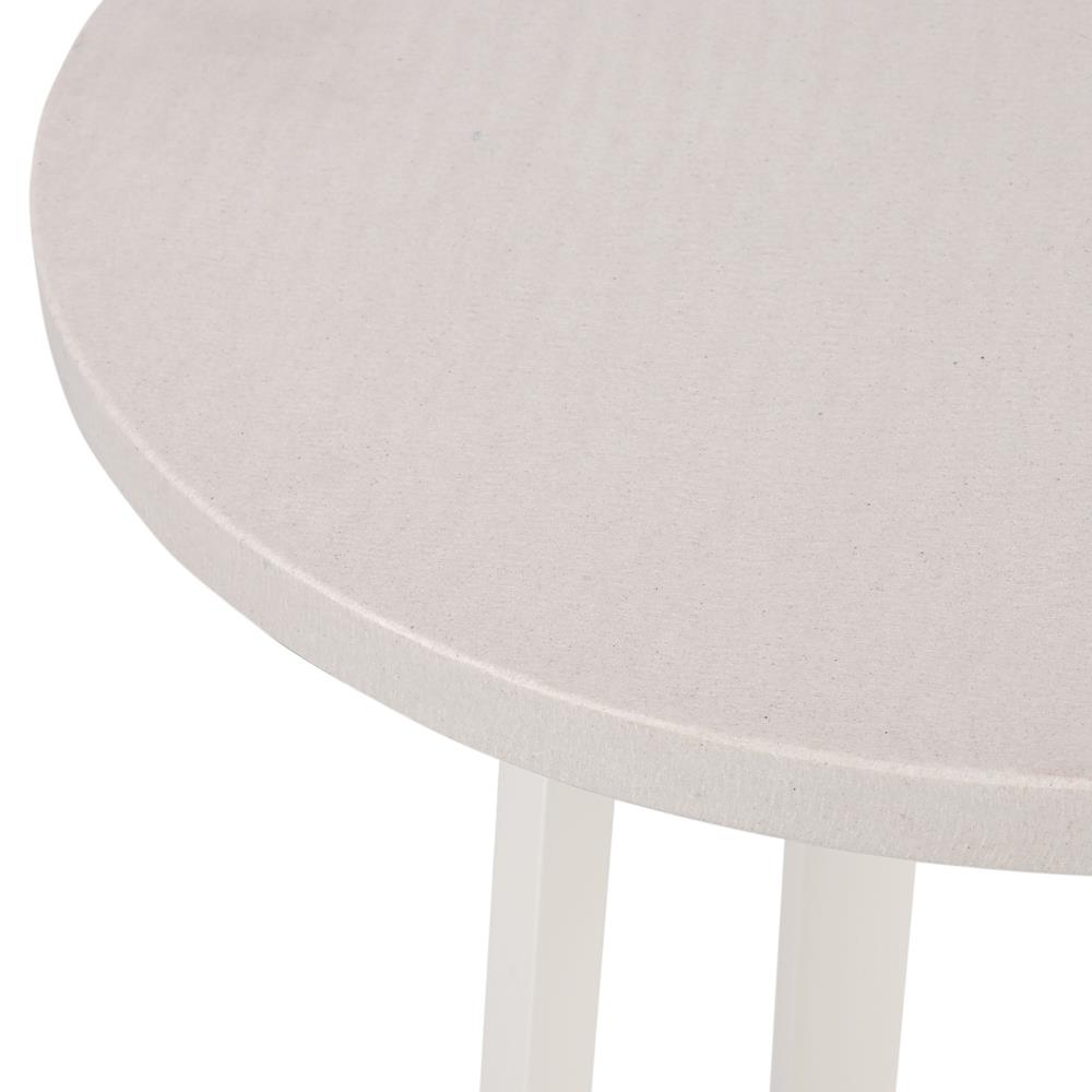 Maceo Industrial White Solid Stone Top Iron Outdoor Counter Table - 30"W|