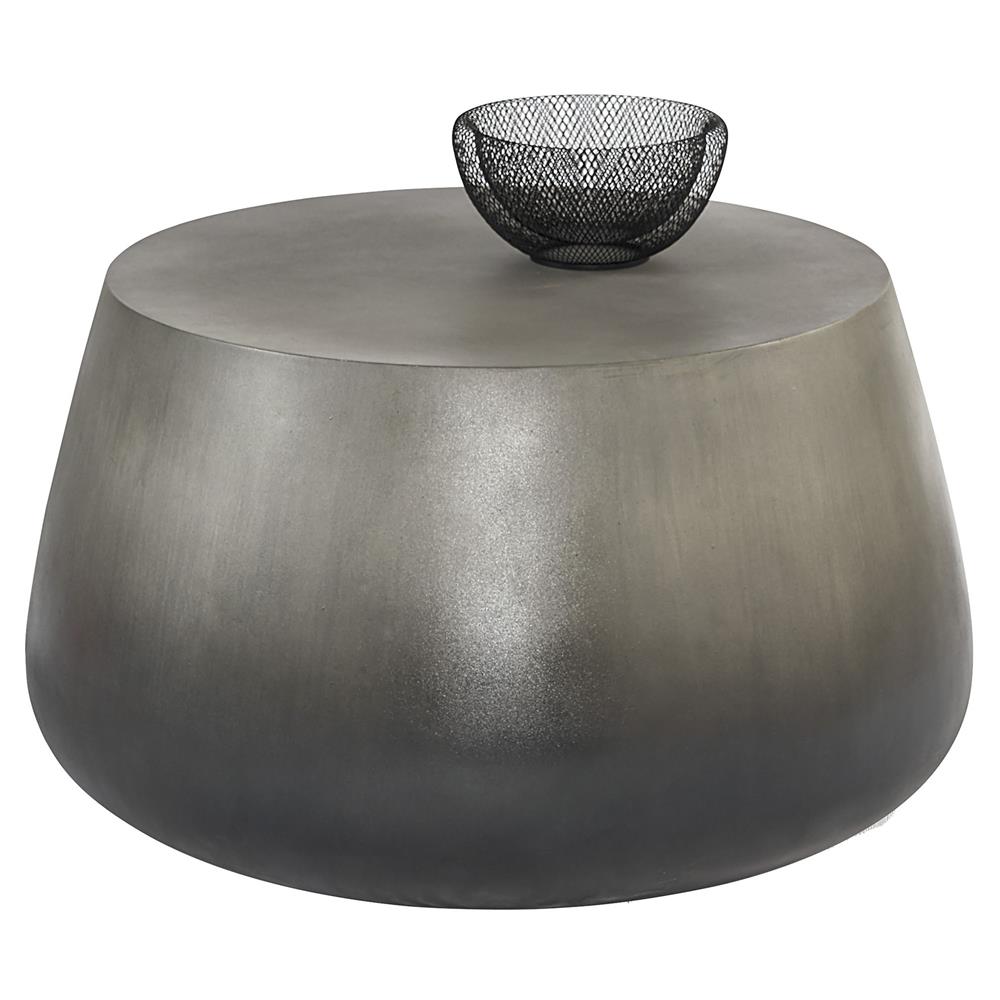 Costera Industrial Loft Black Ombre Concrete Drum Outdoor Coffee Table|