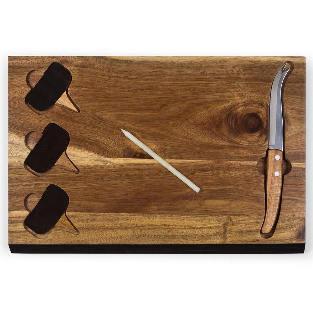 Pierre French Brown Acacia Wood Charcuterie Cheese Cutting Board Set|