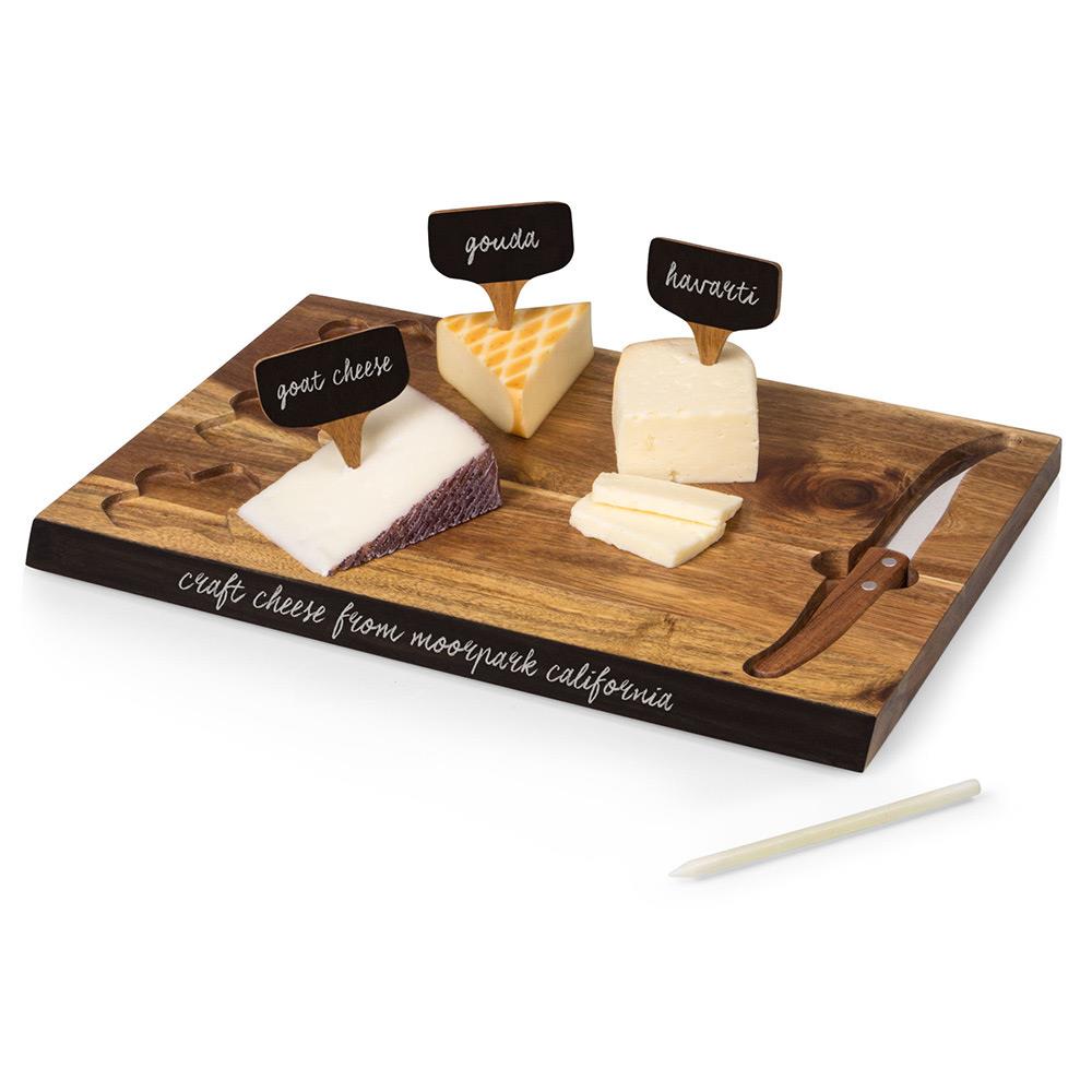 Pierre French Brown Acacia Wood Charcuterie Cheese Cutting Board Set|