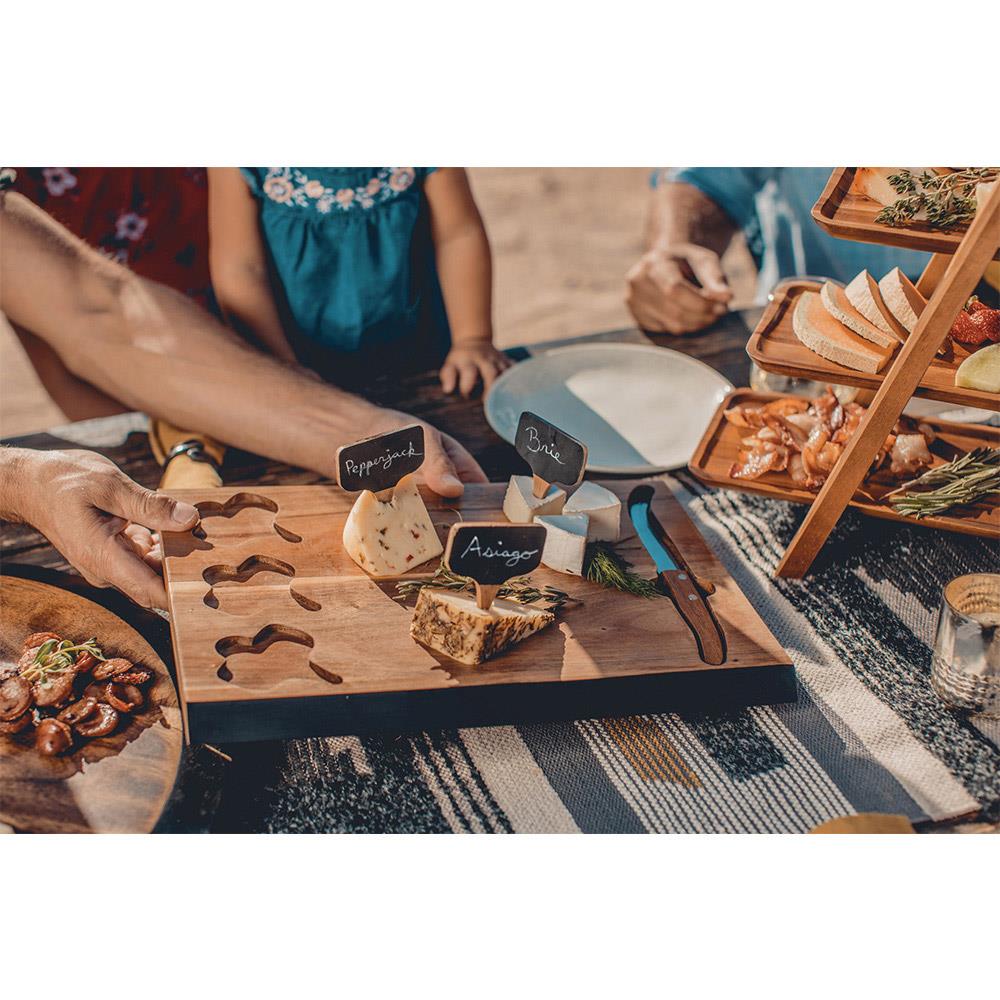 Pierre French Brown Acacia Wood Charcuterie Cheese Cutting Board Set|