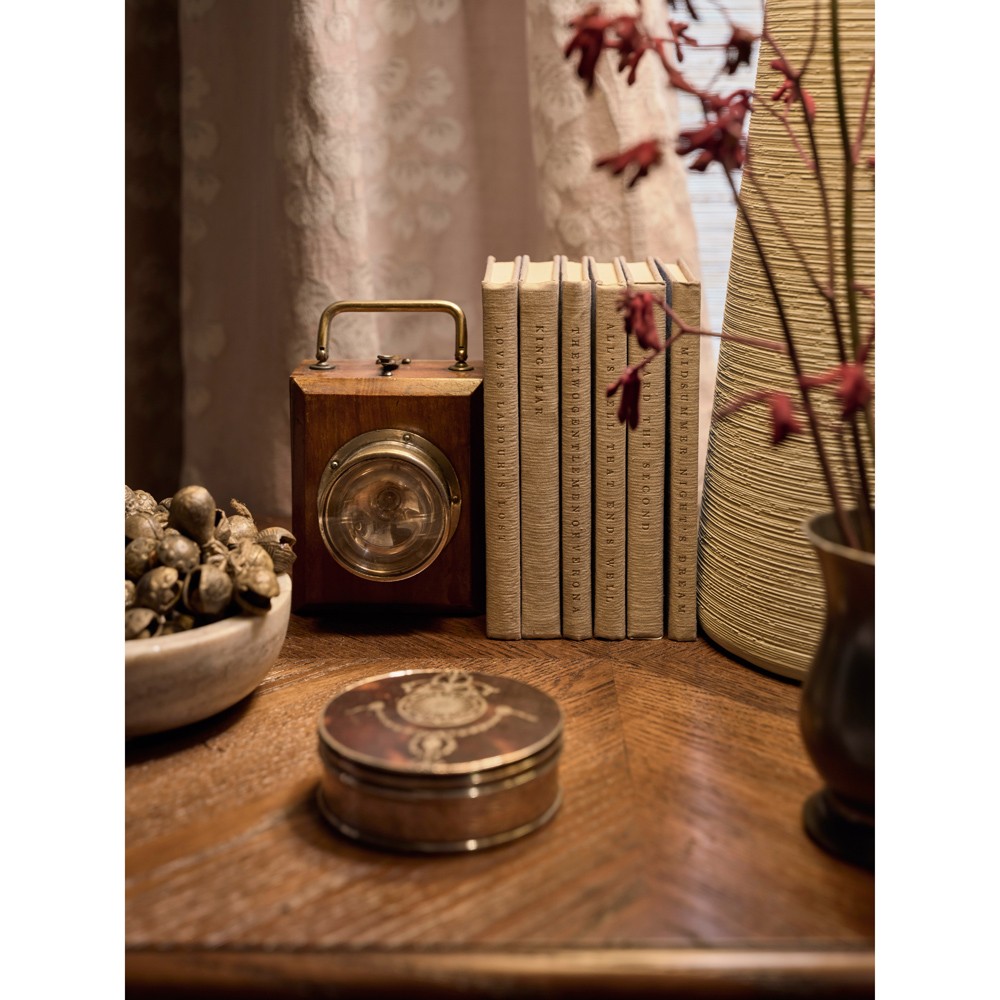 Rafiya Rustic Lodge Brown Marble Decorative Bowl - Small|