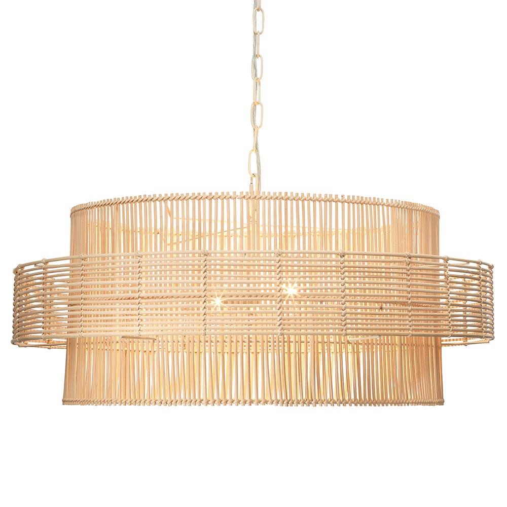 Chino Coastal Beach Natural Rattan Single Pendant|