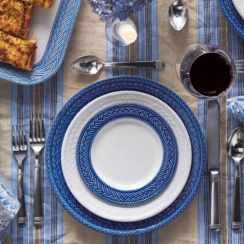 Juliska Le Panier French Country Delft Blue Ceramic 16 Piece Place Setting|
