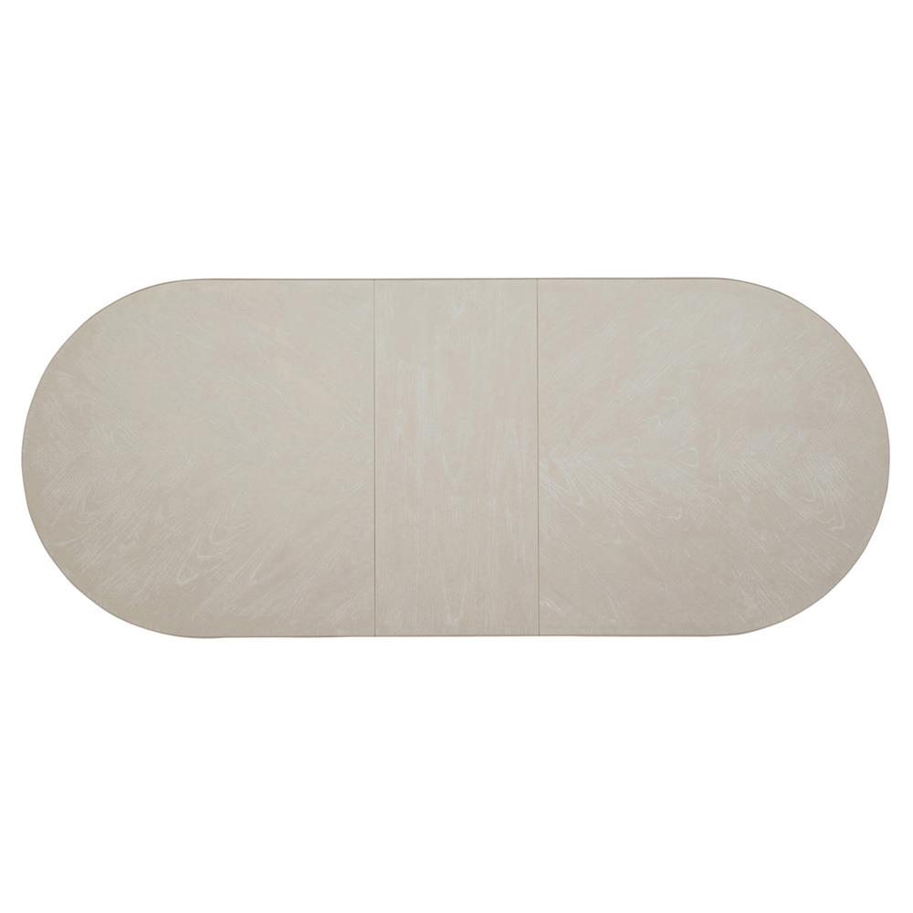 Whitlock White Wood Patterned Extendable Oval Dining Table - 86-106"W|