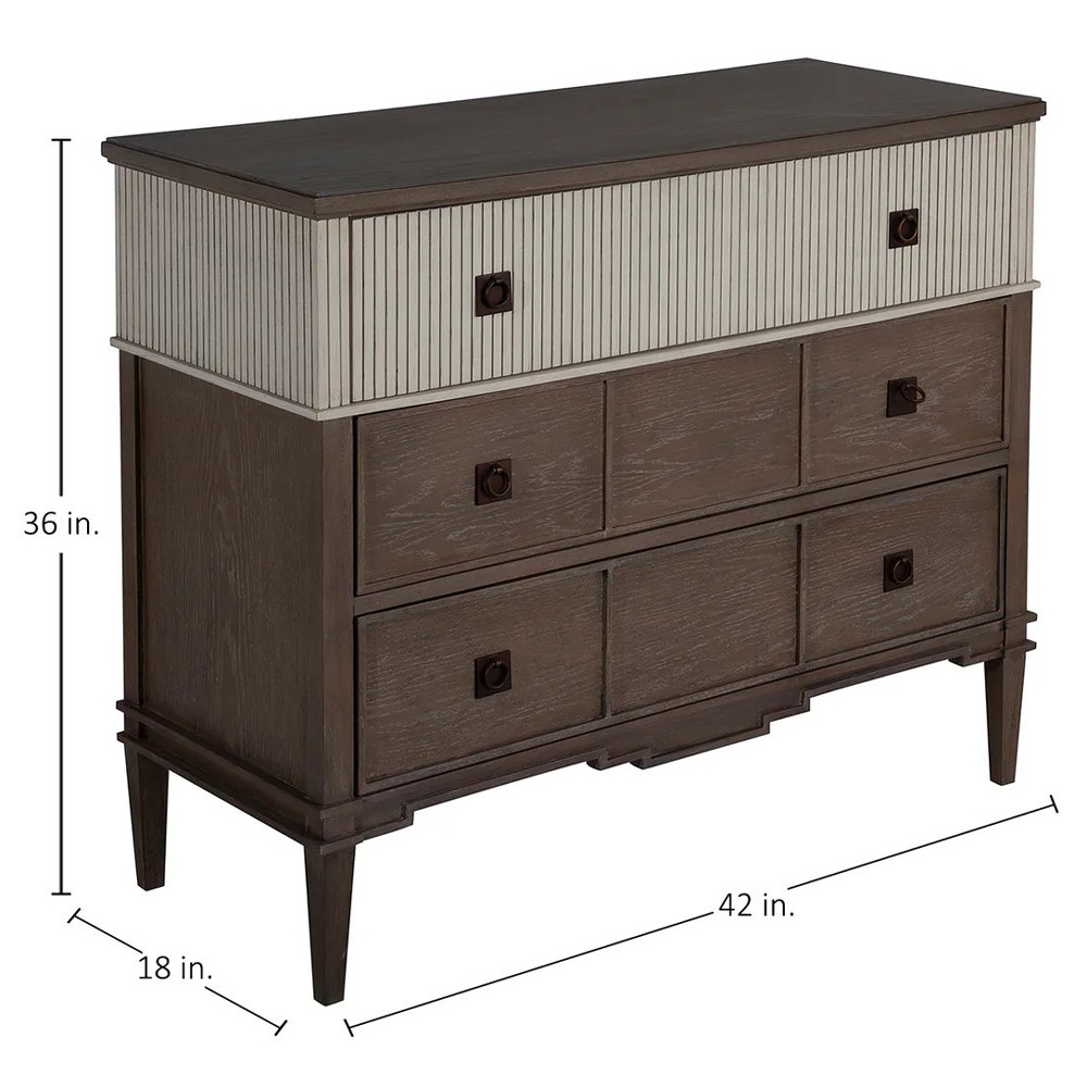 Winslet French Country Cerused Natural Gray Wood Ribbed Chest | White/Ivory | Kathy Kuo Home Winslet French Country Cerused Natural Gray Wood Ribbed Chest | White/Ivory | Kathy Kuo Home