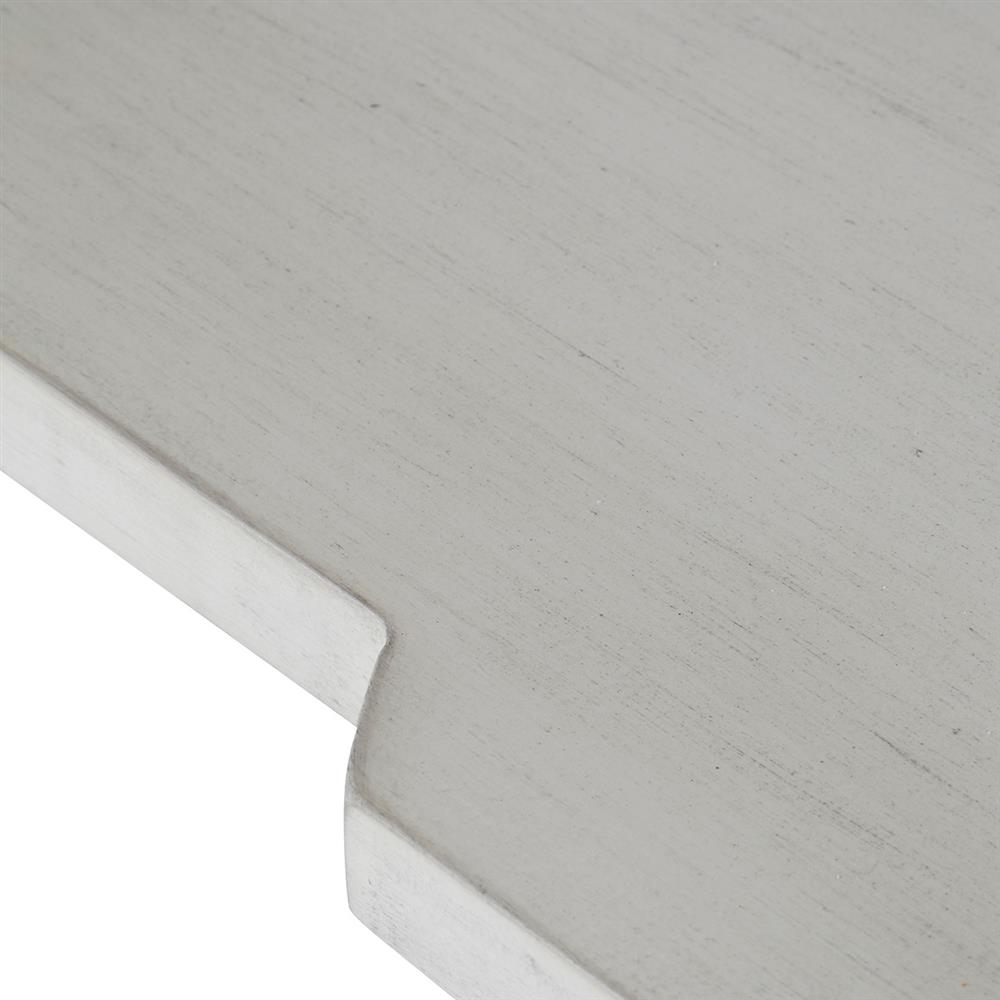 Riggs French Country White Ribbed Oak Wood 2 Drawer Nightstand|