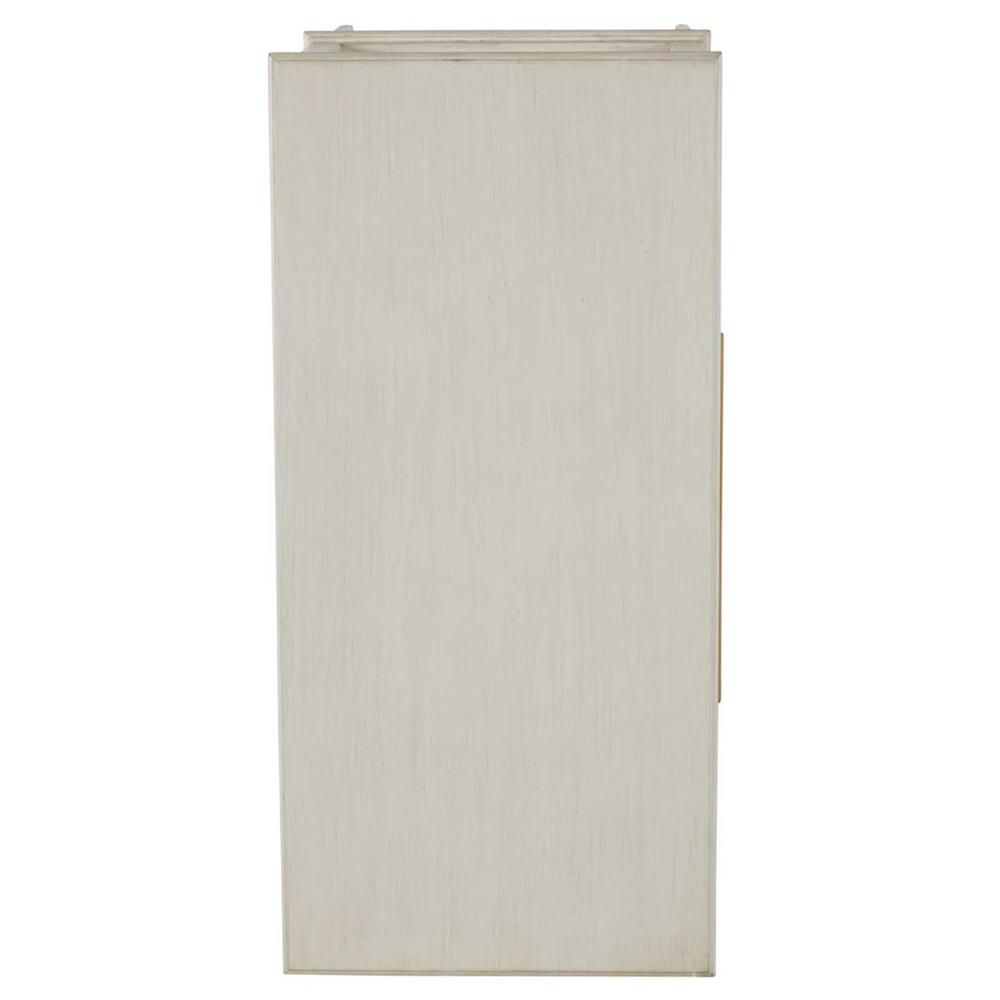 Riggs French Country White Ribbed Oak Wood 2 Drawer Nightstand|