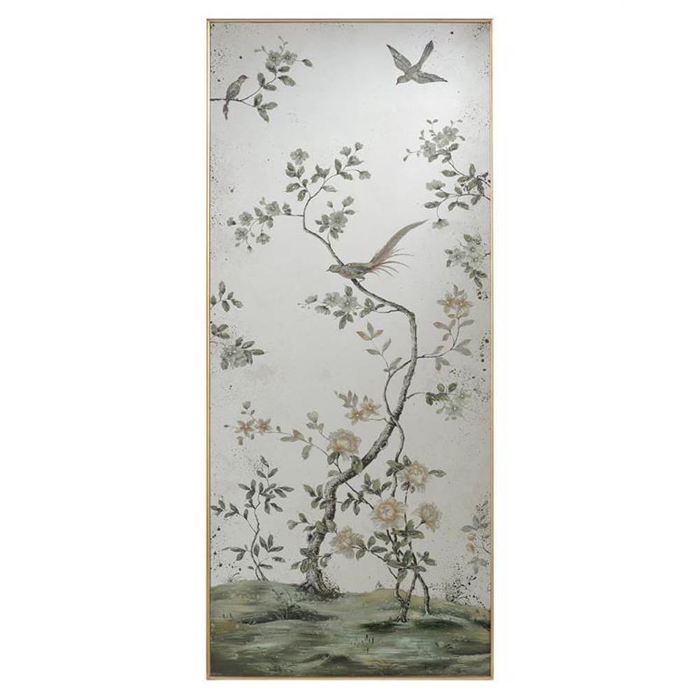 John-Richard Roku French Country Valyrian Gold Metal Floor Mirror - Set of 2|