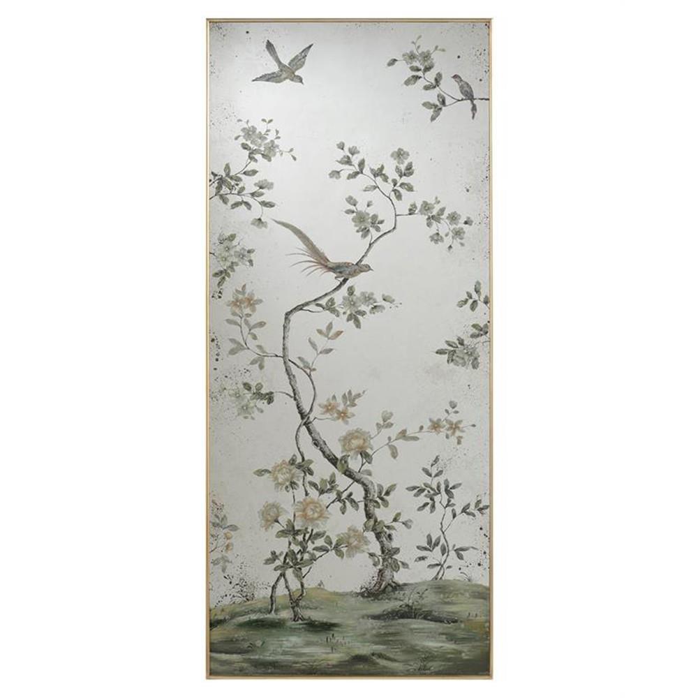 John-Richard Roku French Country Valyrian Gold Metal Floor Mirror - Set of 2|