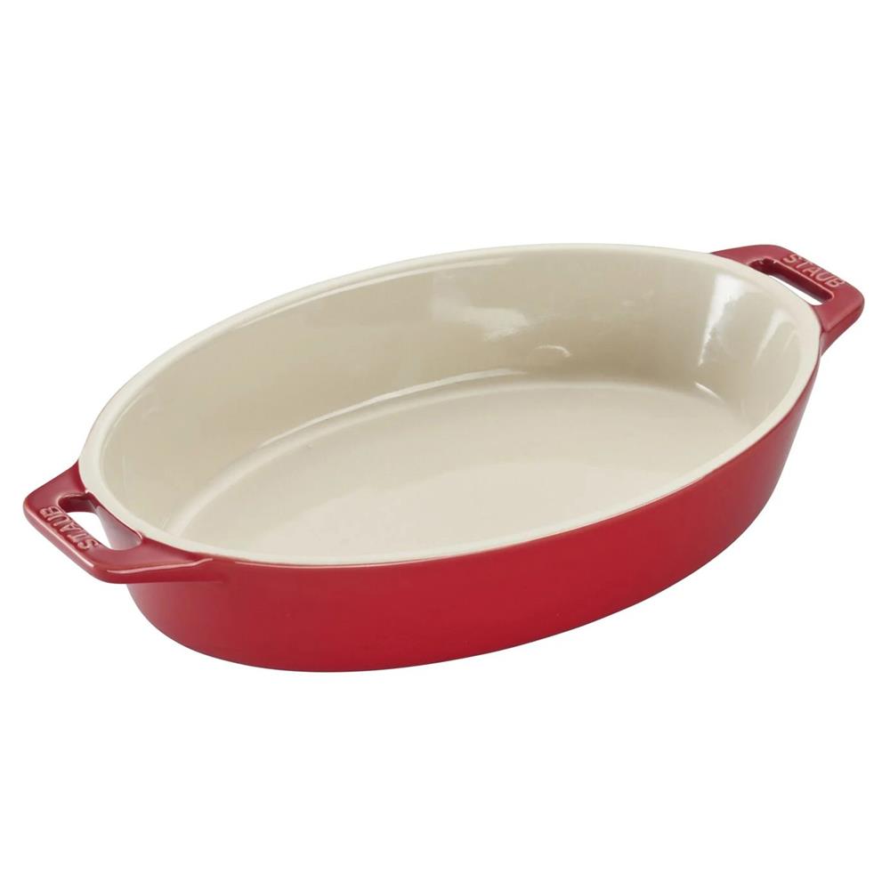 Staub Modern Classic Cherry Red Ceramic 4 Piece Mixed Baking Dish Set|