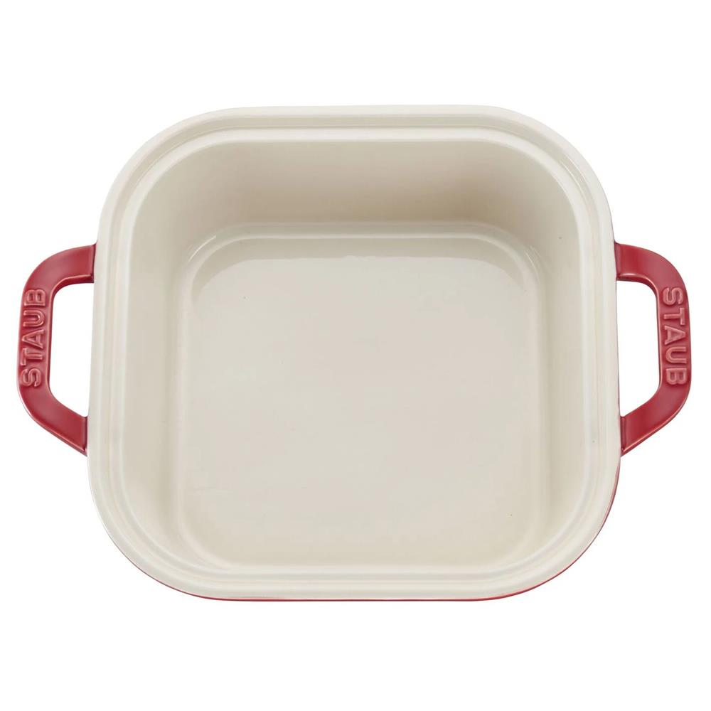 Staub Modern Classic Cherry Red Ceramic 4 Piece Mixed Baking Dish Set|