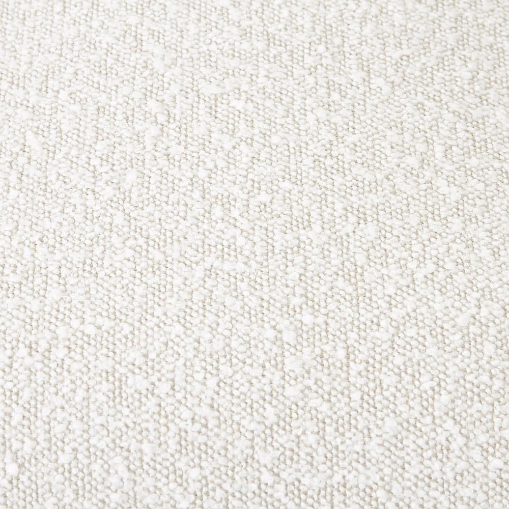 Celine Modern White Upholstered Boucle Silver Aluminum Base Adjustable Office Chair|