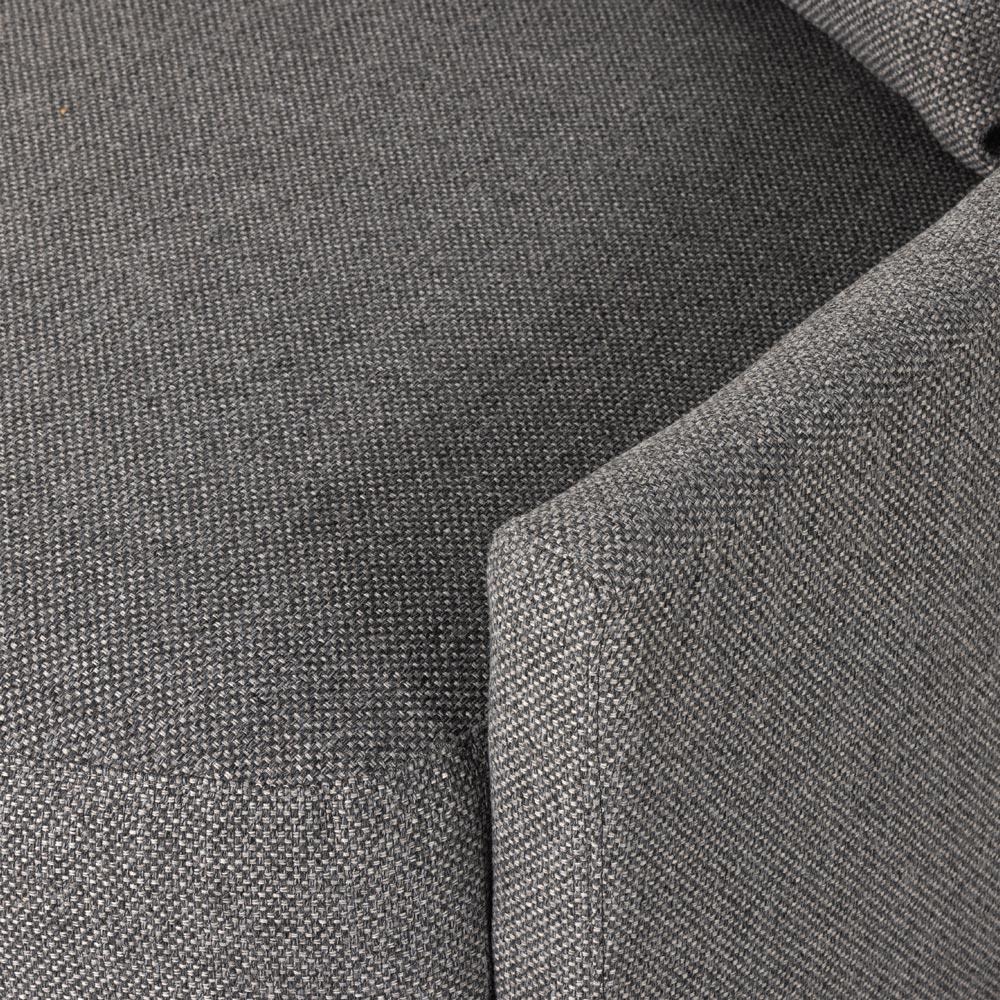 Louisa Modern Classic Grey Upholstered Round Sofa - 62"W|