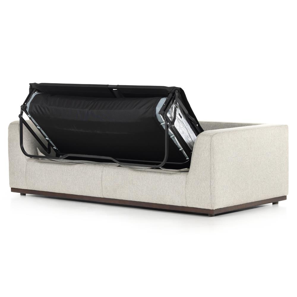 Stanley Rustic Lodge Light Grey Upholstered Sleeper Sofa - 89"|