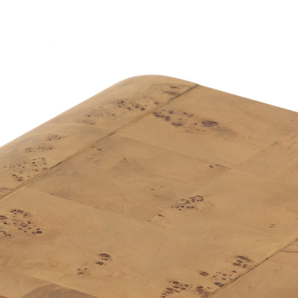 Cynthia Rustic Lodge Brown Burl Wood Square End Table|