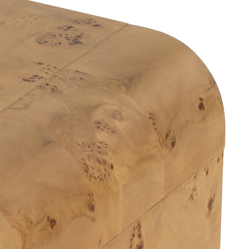 Cynthia Rustic Lodge Brown Burl Wood Square End Table|