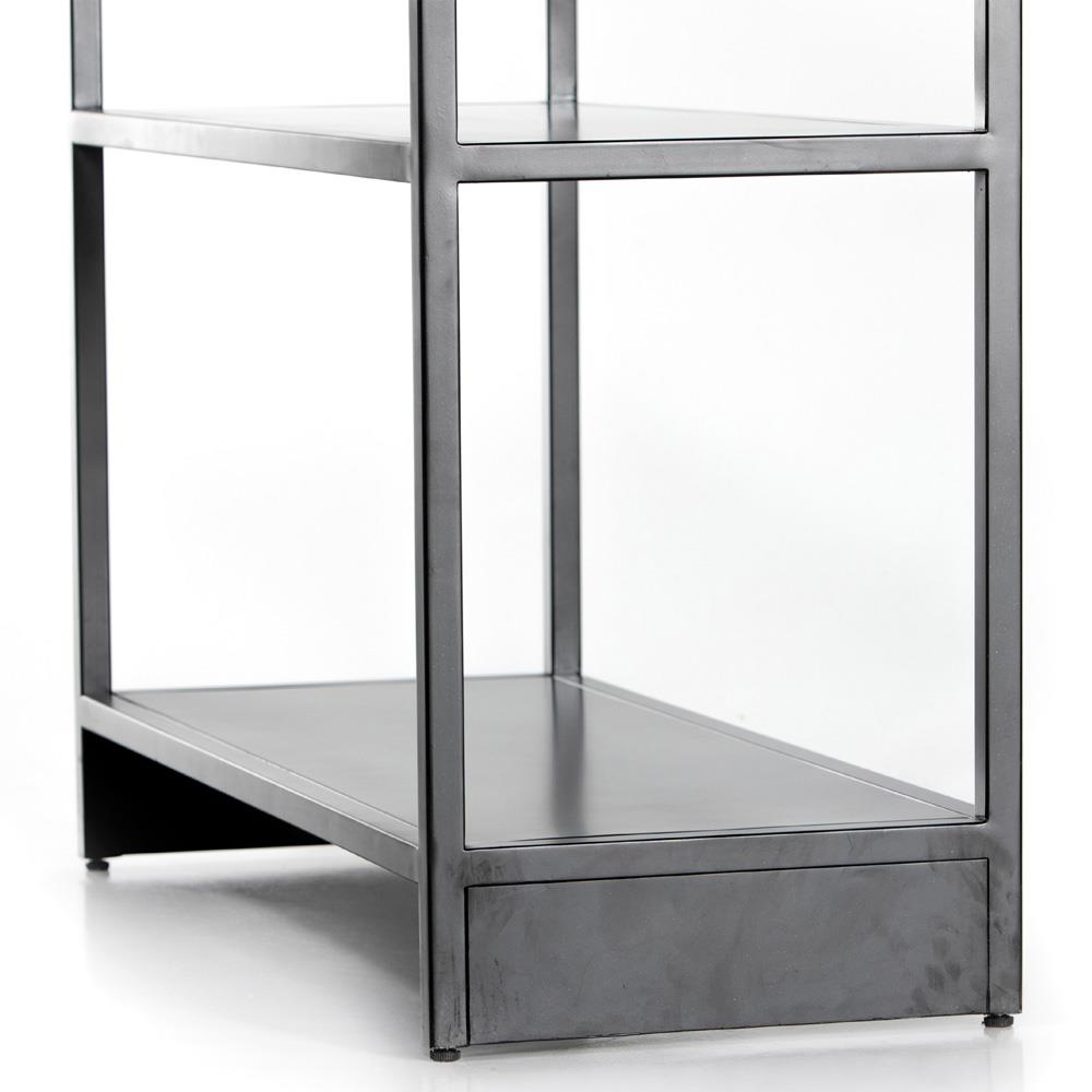 Jones Modern Classic Black Iron Arched Bookcase|