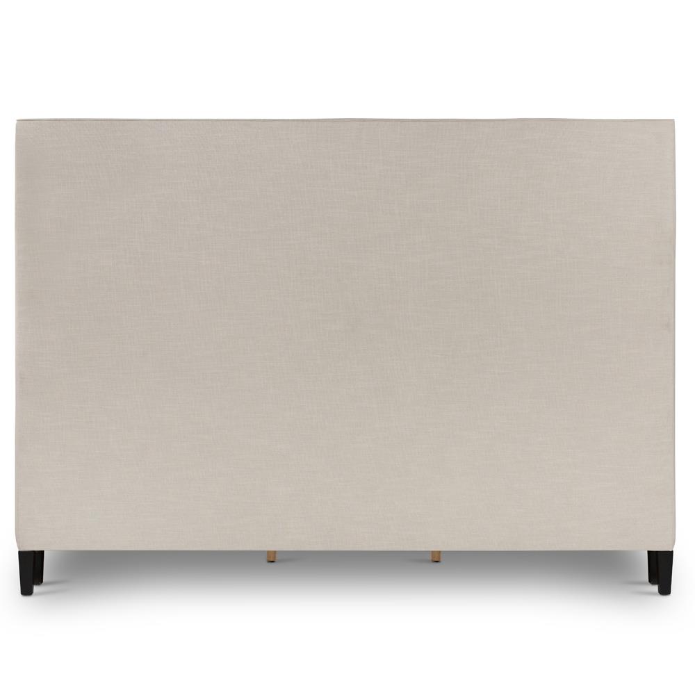 Meryll Modern Classic Beige Performance Brown Solid Wood Frame Bed - Queen|