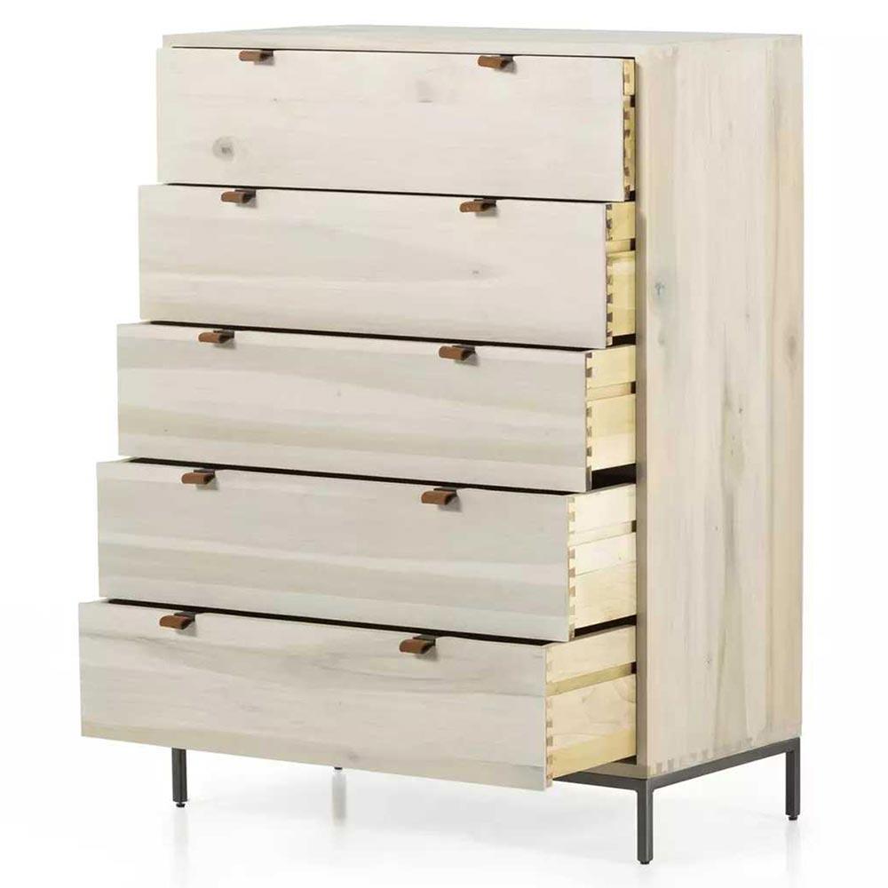 Four Hands Trey 5 Drawer Dresser, Dove Poplar